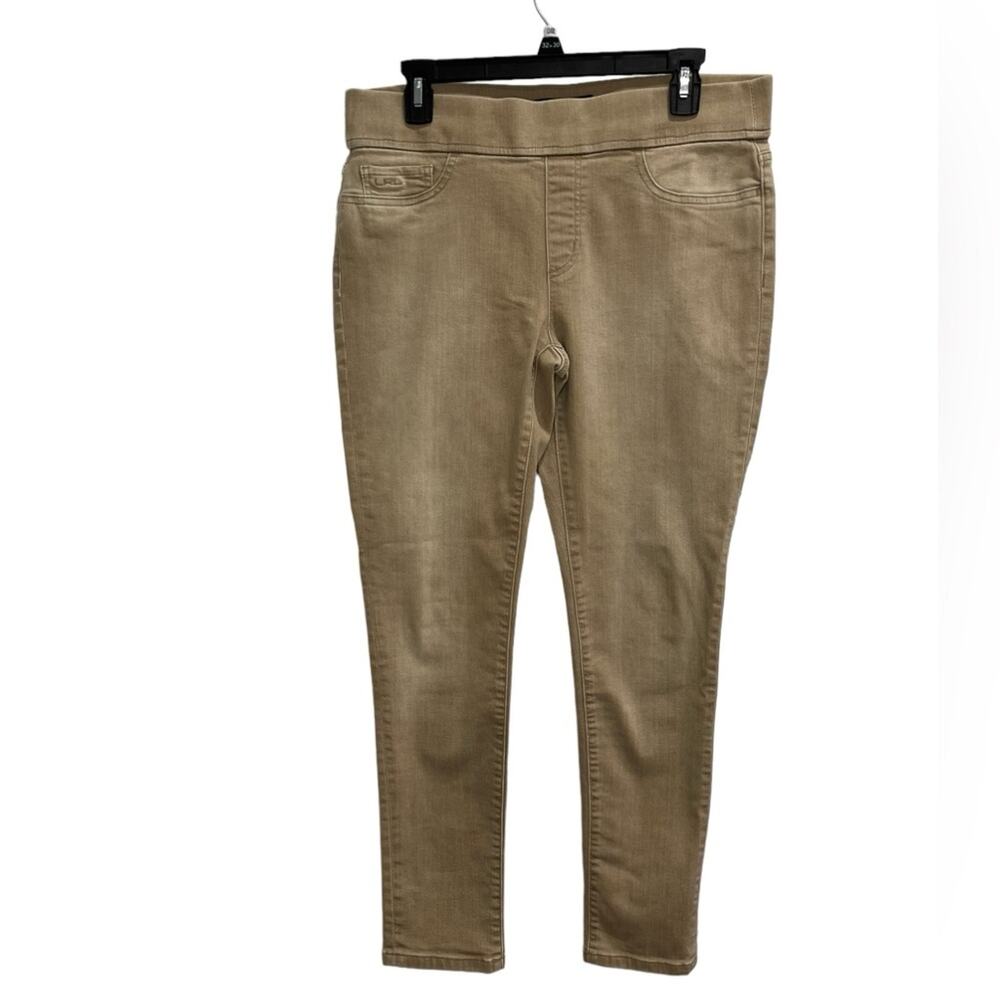 LRL Lauren Jeans Co. Womens‎ Mid-Rise Stretch Denim Leggings Tan Size 10